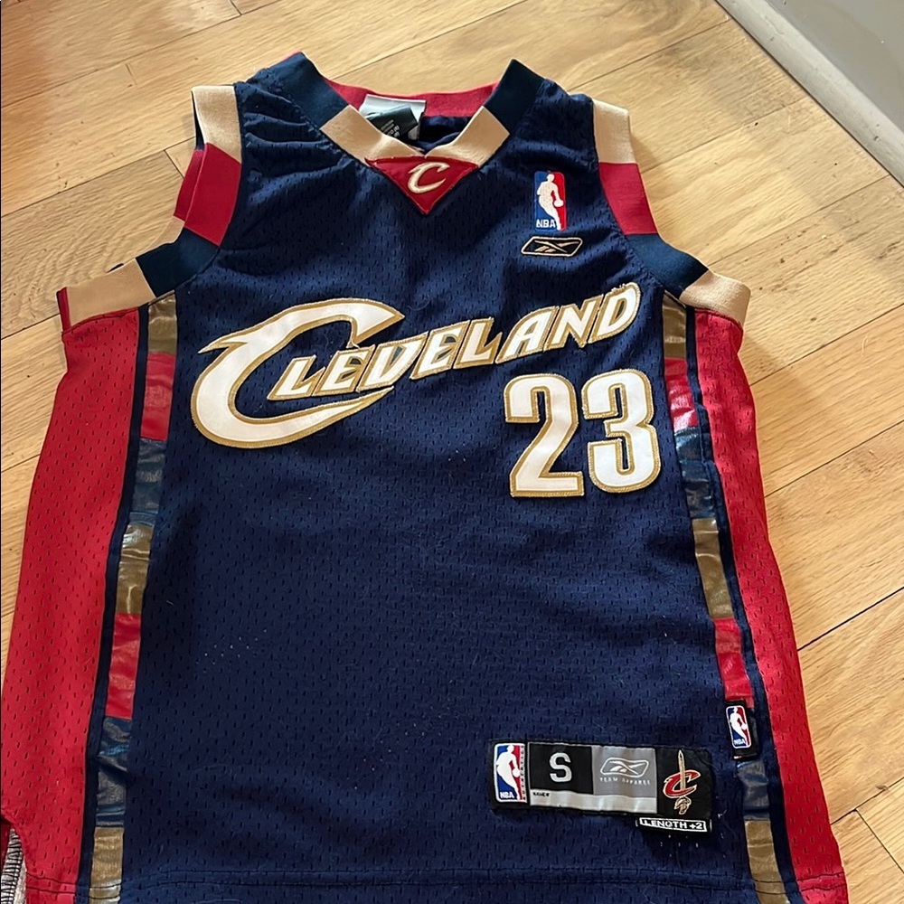 Cleveland Kids Basketball Jersey - Blue, Red, Gold